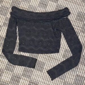 Urban Outfitters Black Off-Shoulder Sweater